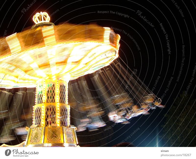 round 'n' round Chairoplane Carousel Fairs & Carnivals Dark Rotate Leisure and hobbies Bright