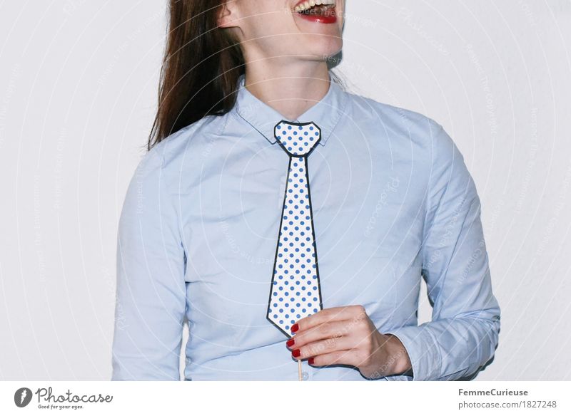 Tie_1827248 Lifestyle Feminine Young woman Youth (Young adults) Woman Adults Human being 18 - 30 years Business Spotted Impaled Paper Businesswoman