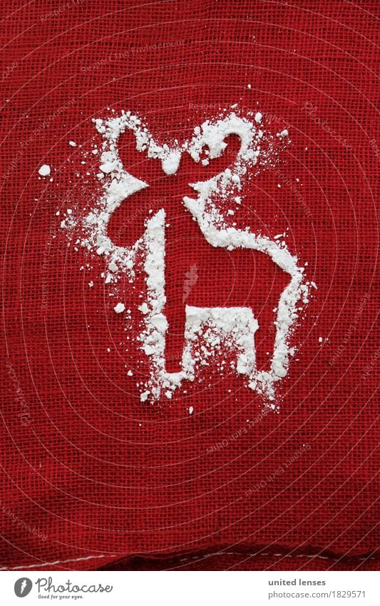 AKCGDR# Zack, gone! Art Work of art Esthetic Feasts & Celebrations Christmas & Advent Red Reindeer Confectioner`s sugar Figure Decoration December Colour photo