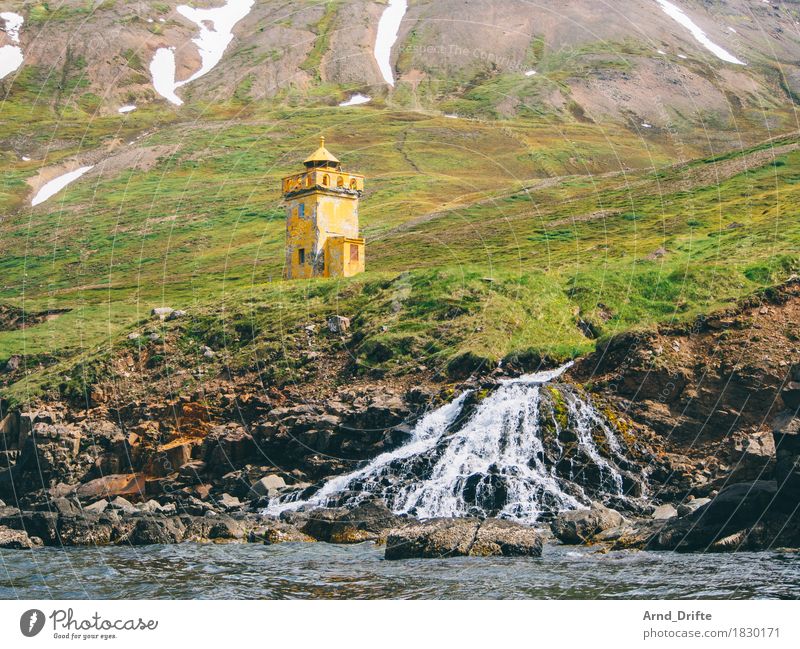 Iceland - Siglufjörður Nature Landscape Plant Water Snow Meadow Hill Rock Mountain Waves Coast Bay Fjord Island Waterfall Lighthouse Old Decline Ruin