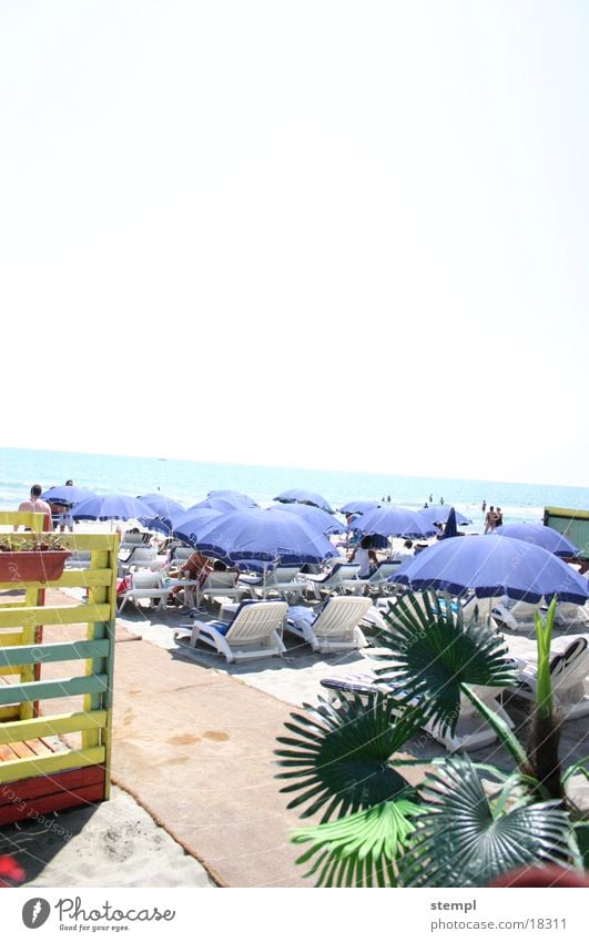 beaches Beach Sunshade Ocean France Vacation & Travel Photographic technology