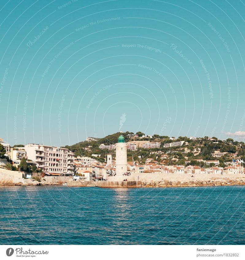 Lighthouse of Cassis Environment Nature Beautiful weather Fishing village Port City Exceptional Mediterranean sea Harbour Turquoise Coast Southern France Idyll