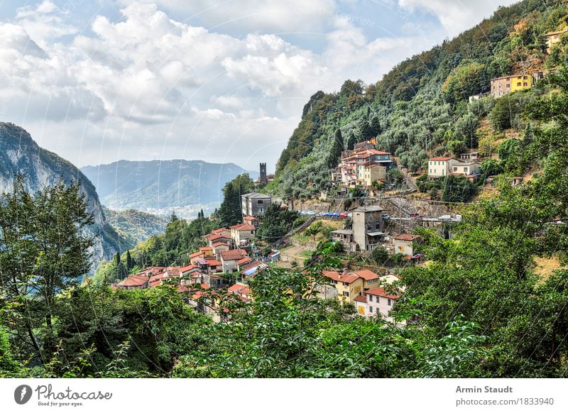 Mountain village, Tuscany Vacation & Travel Tourism Trip Far-off places Freedom Summer vacation Living or residing Nature Landscape Sky Clouds Valley casoli
