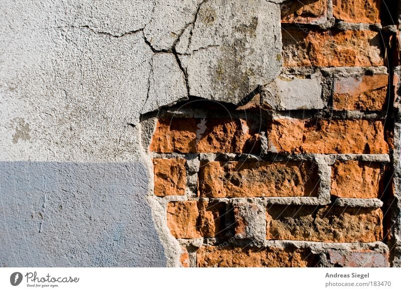 X-ray image of a wall Colour photo Subdued colour Exterior shot Close-up Detail Deserted Copy Space left Day Light Shadow Contrast House (Residential Structure)