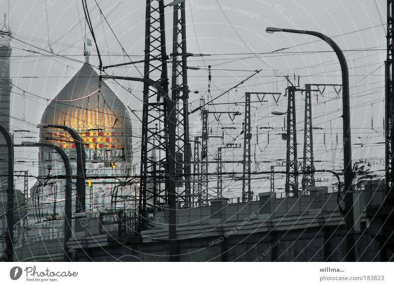 The Yenidze in Dresden - suspense-ORIENTed Architecture Tourist Attraction Landmark Monument Mosque Tabacco factory Domed roof Traffic infrastructure