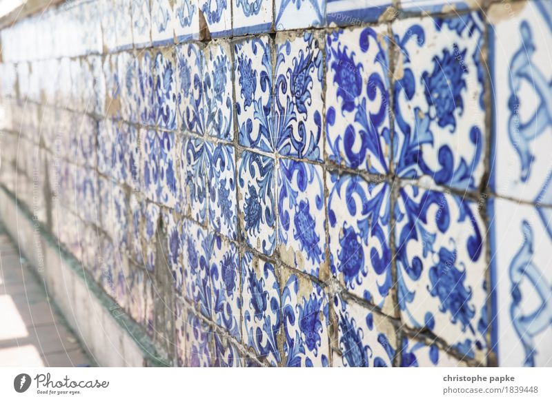 azulejos Vacation & Travel Trip Sightseeing City trip Summer Summer vacation Lisbon Portugal Town Capital city Downtown Wall (barrier) Wall (building) Facade