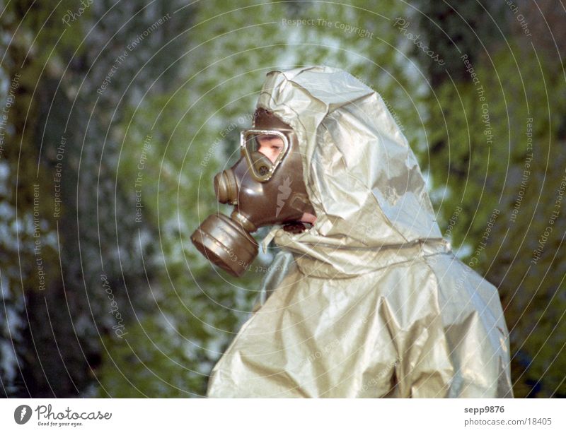 gas mask Respirator mask Alarm Human being Poison bad air