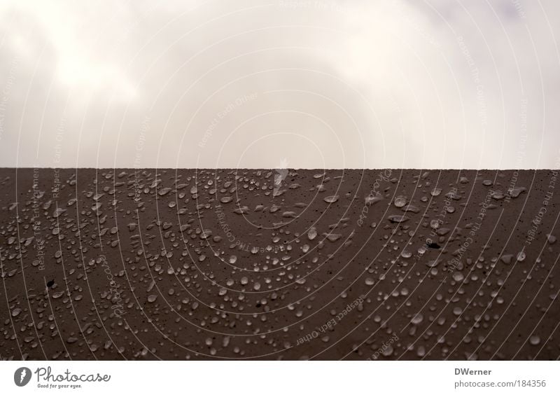 wall drops Winter Art Artist Work of art Environment Nature Water Drops of water Sky Clouds Bad weather Fog Rain Monument Wet Brown Red Climate Stone steal