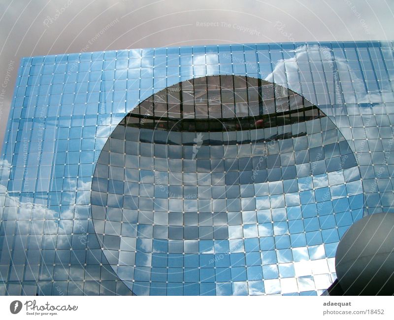 futuroscope Building Mirror Clouds Architecture glass reflection