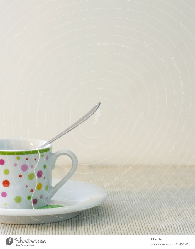 Small cup Beverage Hot drink Coffee Tea Cup Mug Spoon Decoration Tea cup Esthetic Elegant Bright Clean White Creativity Moody Cute Colour photo Multicoloured