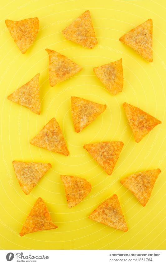 nacho nacho man Food Symmetry Snack Snackbar Unhealthy Calorie Rich in calories Yellow Yellowness Yellow-gold Yellow-orange Triangle Fast food