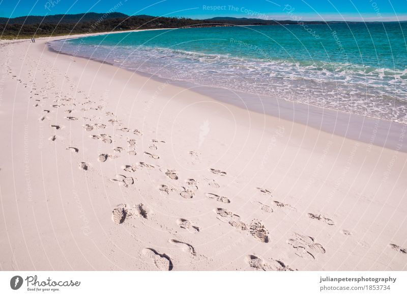 Footsteps at Bay of Fires beach, Tasmania Beautiful Vacation & Travel Summer Beach Ocean Waves Feet Nature Landscape Sand Sky Warmth Rock Coast Footwear Bright