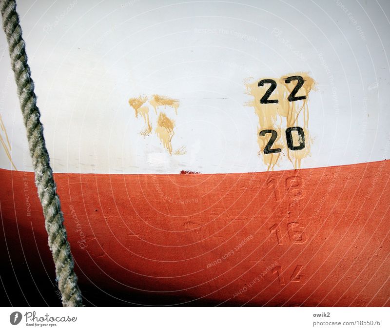 knitting instructions Fishing boat Ship's side Rope Metal Digits and numbers Hang Maritime Orange Red Black White Dye Bright Colours Daub Diagonal Puzzle