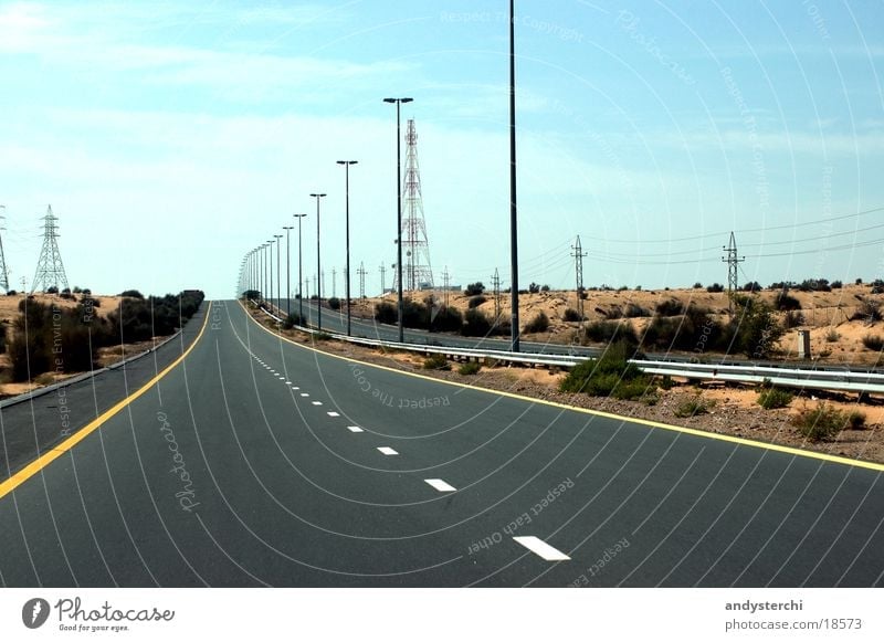 Emirates Road Highway Dubai United Arab Emirates Asphalt road would know emirates road