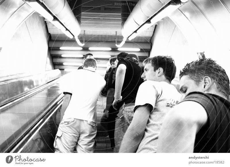 escalator Escalator Stand Human being Vacation & Travel London Underground Transport Wait Automation Movement Looking Arm Railroad