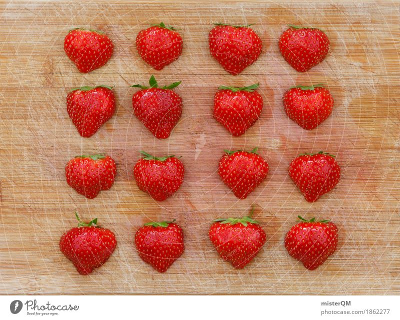 4x4 Strawberries I Art Work of art Esthetic Strawberry Strawberry ice cream Strawberry jam Strawberry variety Strawberry yoghurt Strawberry shake Healthy Eating
