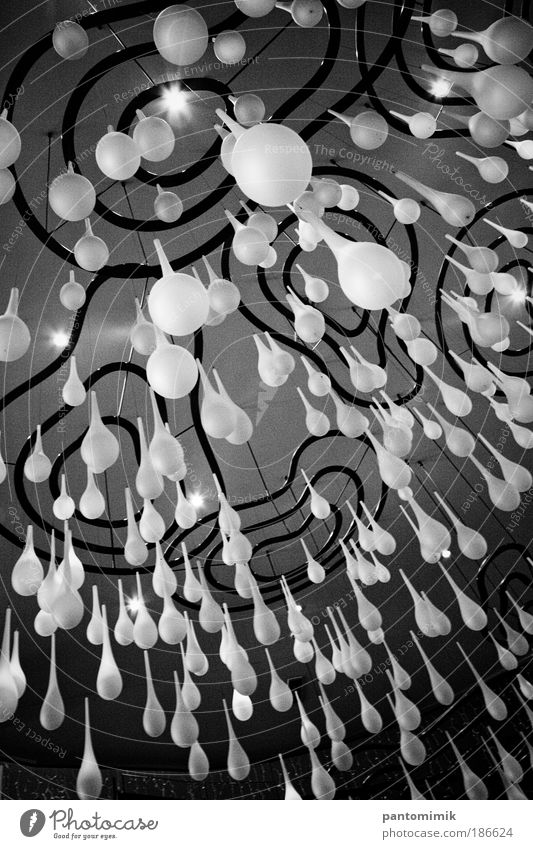 Plastic rain Style Design Interior design Lamp Sculpture Building Architecture Atrium Ceiling Decoration Glass Metal Hang Esthetic Authentic Clean Advancement