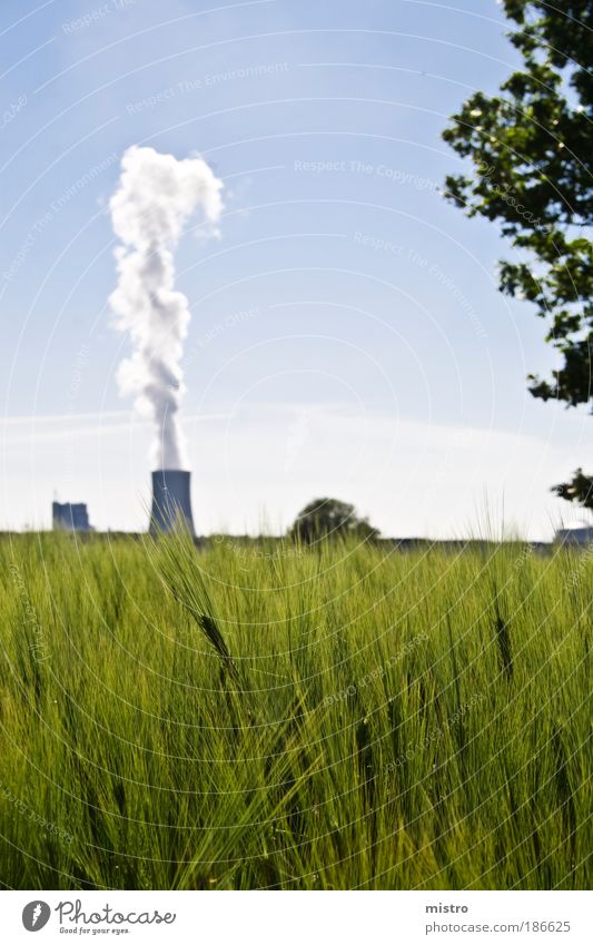 climate change Coal power station Industry Art Environment Nature Landscape Sky Cloudless sky Horizon Summer Climate Climate change Beautiful weather Warmth