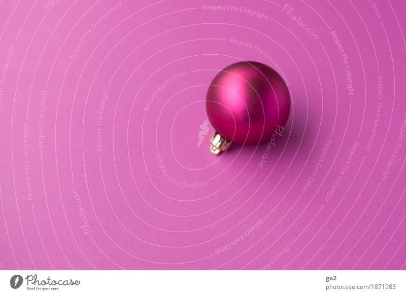 Christmas bauble Christmas & Advent Decoration Kitsch Odds and ends Sphere Esthetic Round Violet Pink Anticipation Christmas decoration Christmas gift