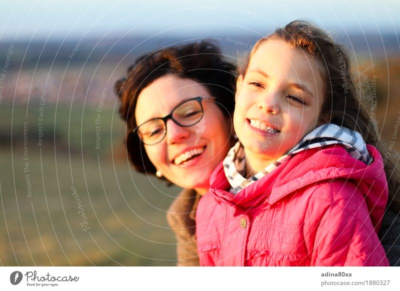 mother and daughter Parenting Education Girl Woman Adults Mother Family & Relations Nature Landscape Sunrise Sunset Laughter Illuminate Happiness Together Happy