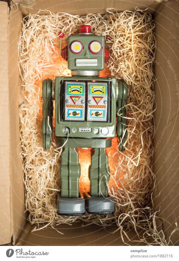 Robot Gift Packaging Surprise Christmas gift Birthday gift Packing material Box Packaging material Toys Rarity tin robots Collection Accumulate Retro