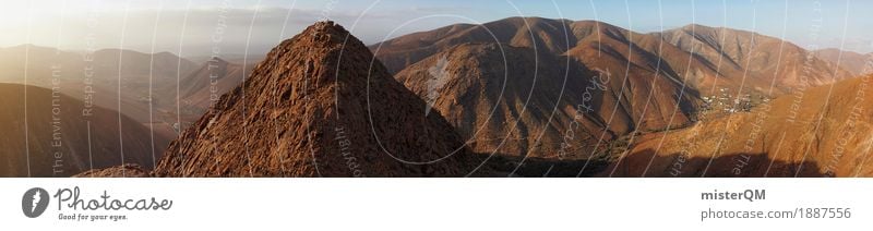 Mountain panorama II Environment Nature Esthetic Panorama (Format) Panorama (View) Peak Fuerteventura Landscape Far-off places Tall Stony Martian landscape