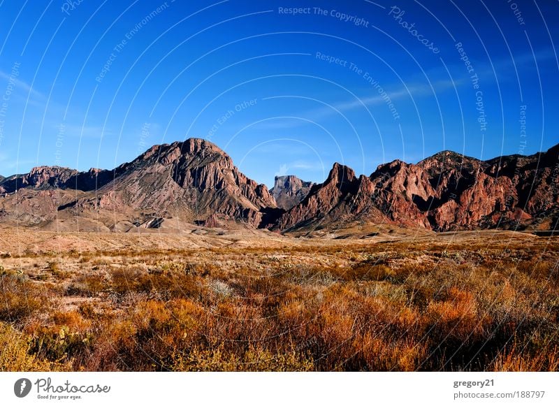 Mountain range against blue sky Vacation & Travel Nature Landscape Sand Sky Climate Tree Park Hill Rock Canyon Places Tall Wild Blue Red Colour area arid