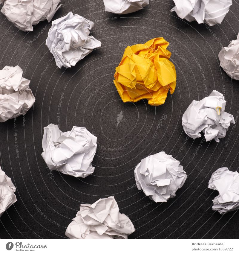 An outstanding idea Design Study Office work Workplace Business Success Paper Piece of paper Yellow Power Idea Innovative Inspiration Creativity blackboard