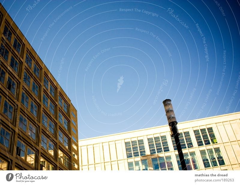 Text space on top Cloudless sky Beautiful weather Berlin Town Capital city Pedestrian precinct Skyline Manmade structures Building Architecture Facade Window