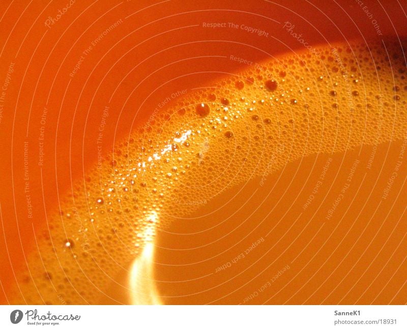 Delicious coffee ! Cup Air bubble Foam Coffee Orange leggo Macro (Extreme close-up)