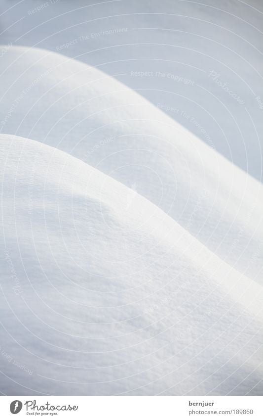 exciting curves Snow Hill Curve Fresh Background picture Abstract Deserted White Winter Cold Nature Landscape Structures and shapes Day Slope Calm Thigh