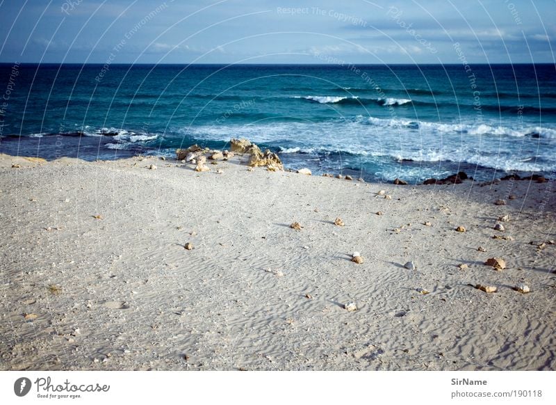 117 [wide] Vacation & Travel Beach Ocean Waves Nature Landscape Horizon Summer Coast Deserted Sand Water Blue White Purity Dream Longing Wanderlust Pure