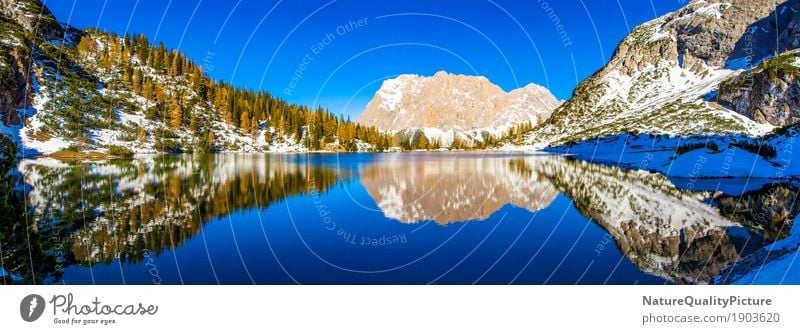 reflections in lake seebensee - tyrol - europe - austria Vacation & Travel Tourism Adventure Far-off places Winter Mountain Hiking Aquatics Swimming & Bathing