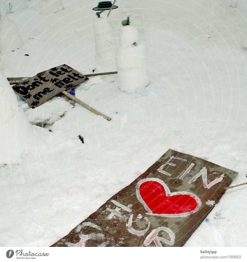 hard but hearty Lifestyle Art Artist Environment Winter Climate Climate change Weather Ice Frost Snow Sign Characters Signs and labeling Signage Warning sign