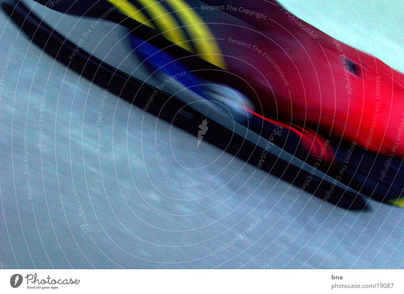 iceracer Sledding Speed Extreme sports Ice Sports luge Bobsleigh track Detail Narrow Aerodynamics Posture Motion blur Stripe Lie