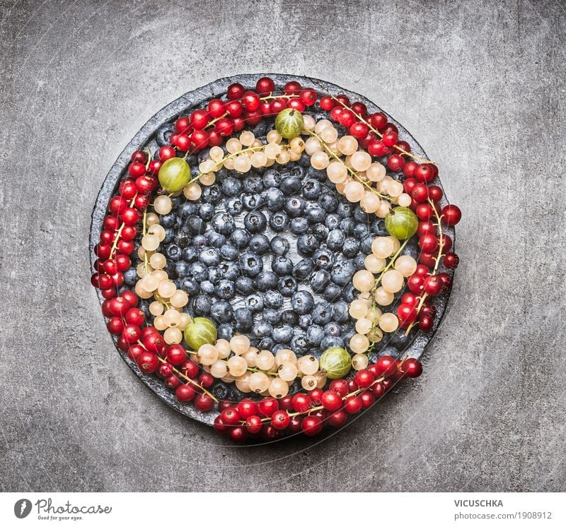 Plate with different berries Food Fruit Organic produce Diet Style Design Healthy Healthy Eating Life Table Berries Selection fruit platter Vitamin