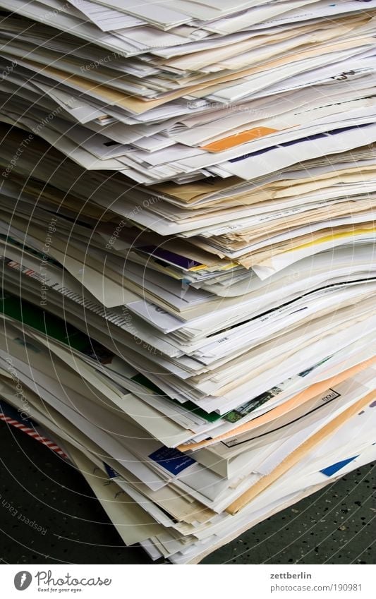 keep records Paper File Document Letter (Mail) Communicate Telecommunications Stack Stack of paper Waste paper Trash Wastepaper Dispose of Wastepaper basket