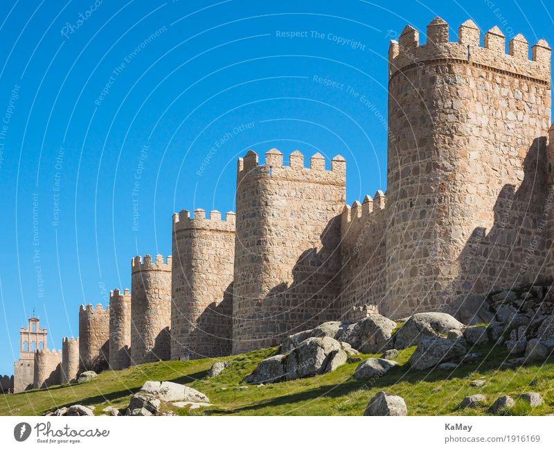 mightily Tourism Sightseeing Ávila Spain Small Town Deserted Tower Manmade structures Architecture Tourist Attraction Landmark City wall Stone Old Threat Large