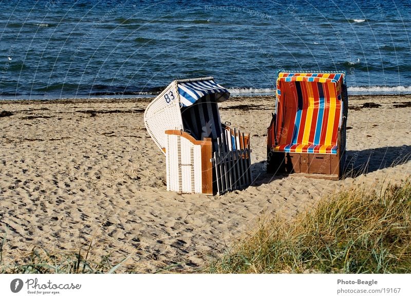 Beach Chair Idyll_02 Beach chair Ocean Vacation & Travel Europe Baltic Sea Water Sand sea seaside wave waves beach chairs holiday holidays vacation