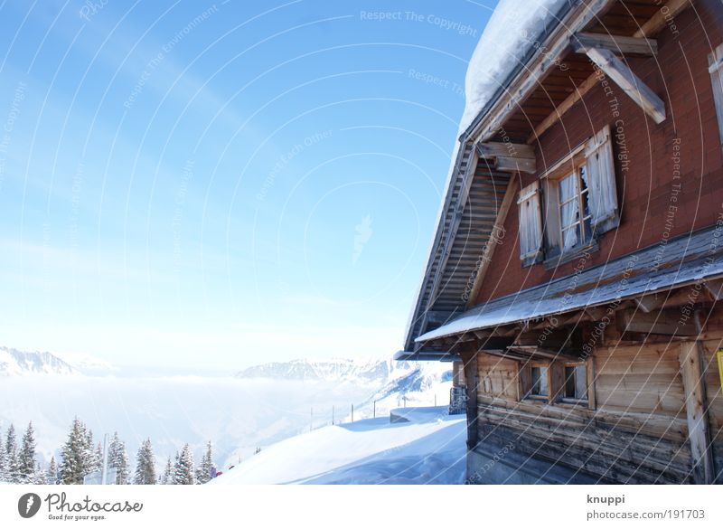 Sea of fog and alpine hut Well-being Relaxation Calm Vacation & Travel Tourism Freedom House (Residential Structure) Hiking Closing time Environment Nature
