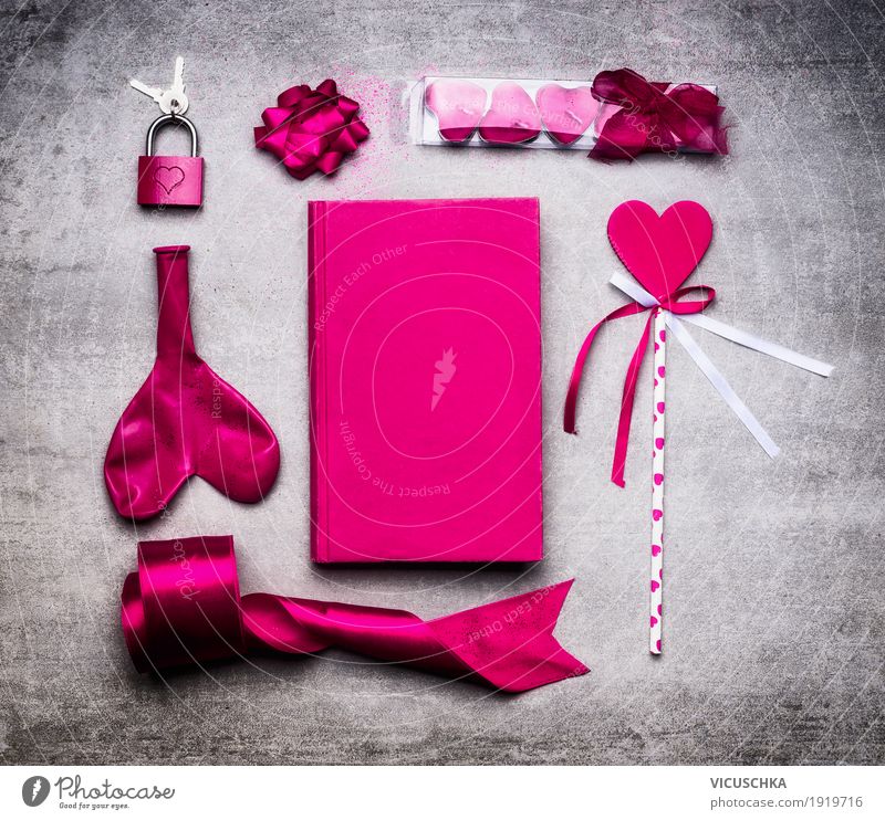 Pink Valentine's Day Decoration Elegant Style Design Interior design Feasts & Celebrations Sign Love Emotions Arranged Sentimental Symbols and metaphors Heart