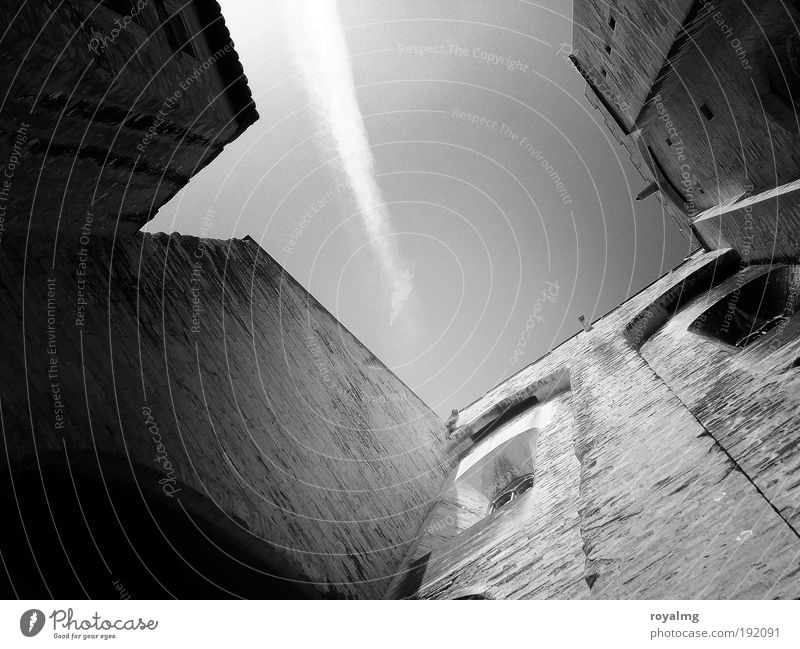 | 100 in Avignon. France Town Old town Dome Gray Black White Pope palace Backyard Black & white photo Exterior shot Copy Space middle Day Wide angle