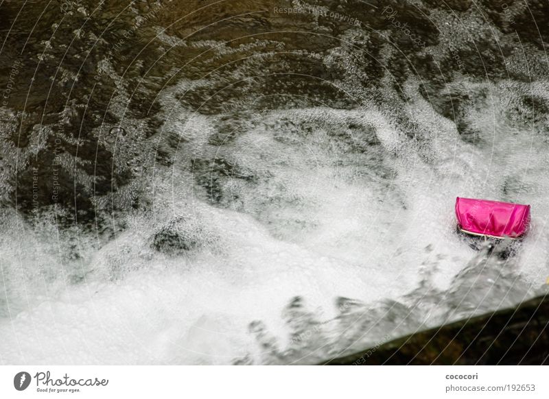 washed away Style Water Brook Waterfall Small Town Accessory Bag Glittering Wet Pink White Horror Money purse Doomed Empty Unreachable Colour photo