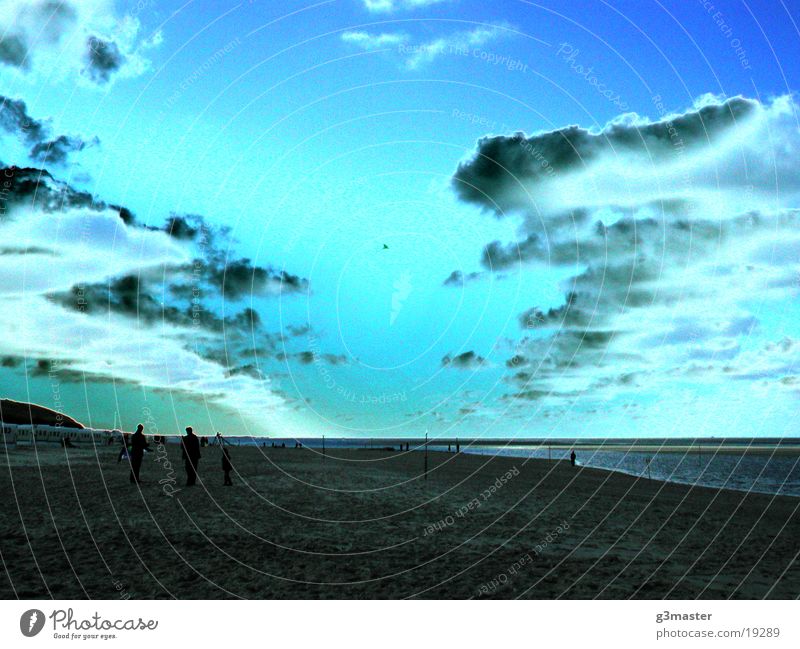 chroma Beach Clouds Spiekeroog Europe Island Blue Sun Image editing