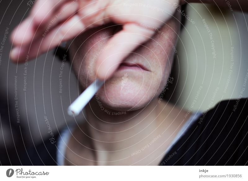 Resignation | Addiction Woman Adults Life Face Mouth Hand 1 Human being 30 - 45 years 45 - 60 years Cigarette Smoking Gloomy Emotions Moody Sadness Pain Shame