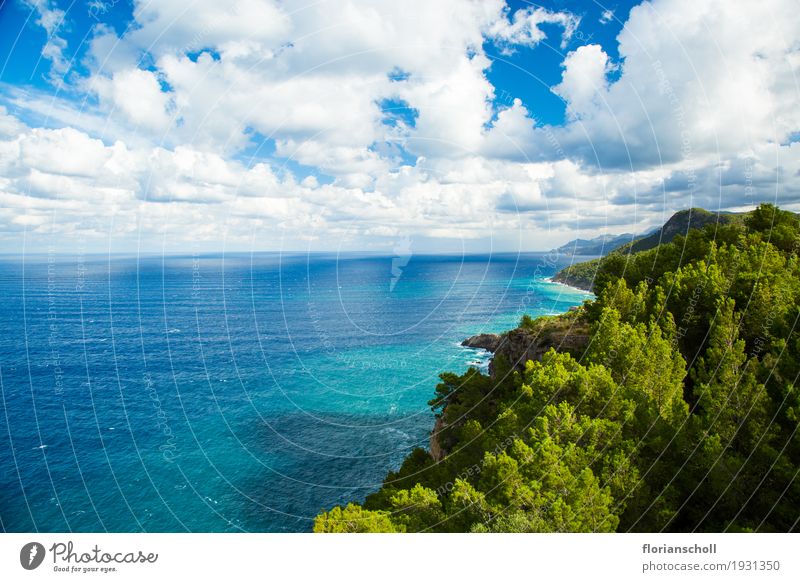 Serra de Tramuntana, Palma de Majorca Nature Landscape Plant Sky Summer Climate Ocean Island Vacation & Travel Hiking Colour photo Day Sunlight Panorama (View)