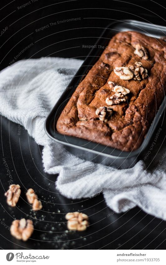 Banana bread without extra fat and sugar Food Dough Baked goods Bread Cake Nutrition Breakfast To have a coffee Organic produce Vegetarian diet Healthy