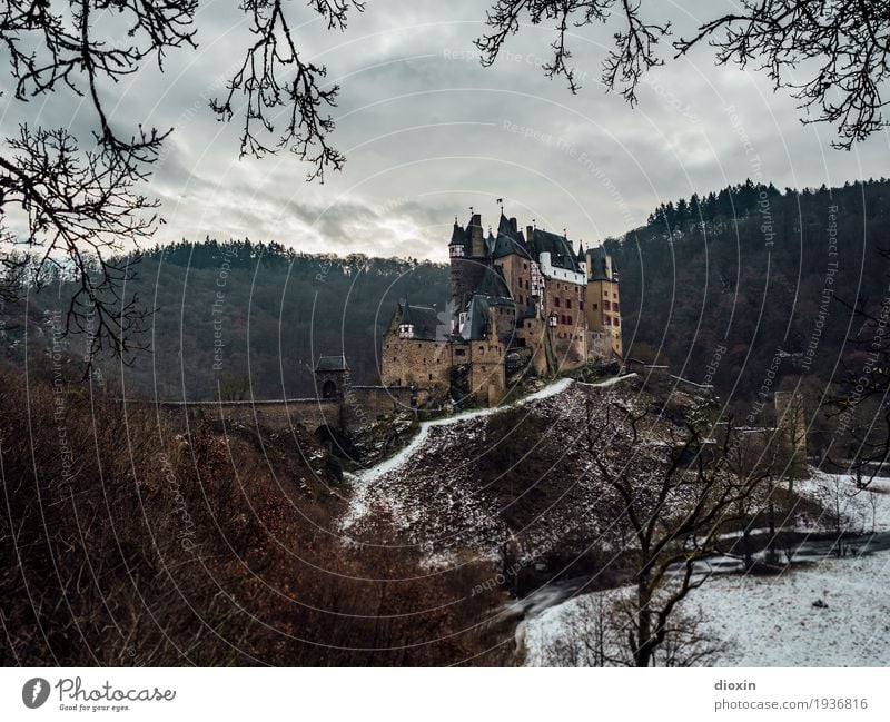 what eltz?! [5] Vacation & Travel Tourism Trip Sightseeing Winter Snow Forest Mountain Hunsrück Castle Manmade structures Building Old Authentic Exceptional