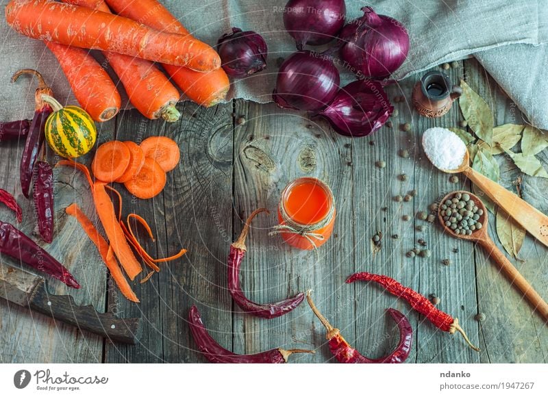 fresh vegetables and a glass of carrot juice Vegetable Fruit Herbs and spices Nutrition Vegetarian diet Diet Beverage Juice Cup Healthy Eating Table Rope Nature