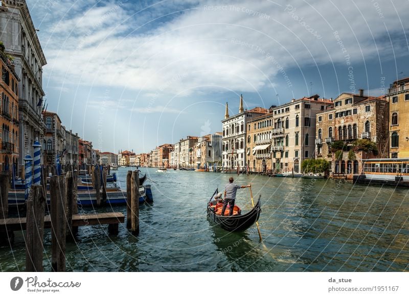 The Gondoliere - Canale Grande Culture Water Spring Summer Autumn Winter Beautiful weather River Venice Italy Europe Town Downtown Old town